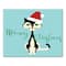Midcentury Modern Christmas Cat Canvas Wall Art